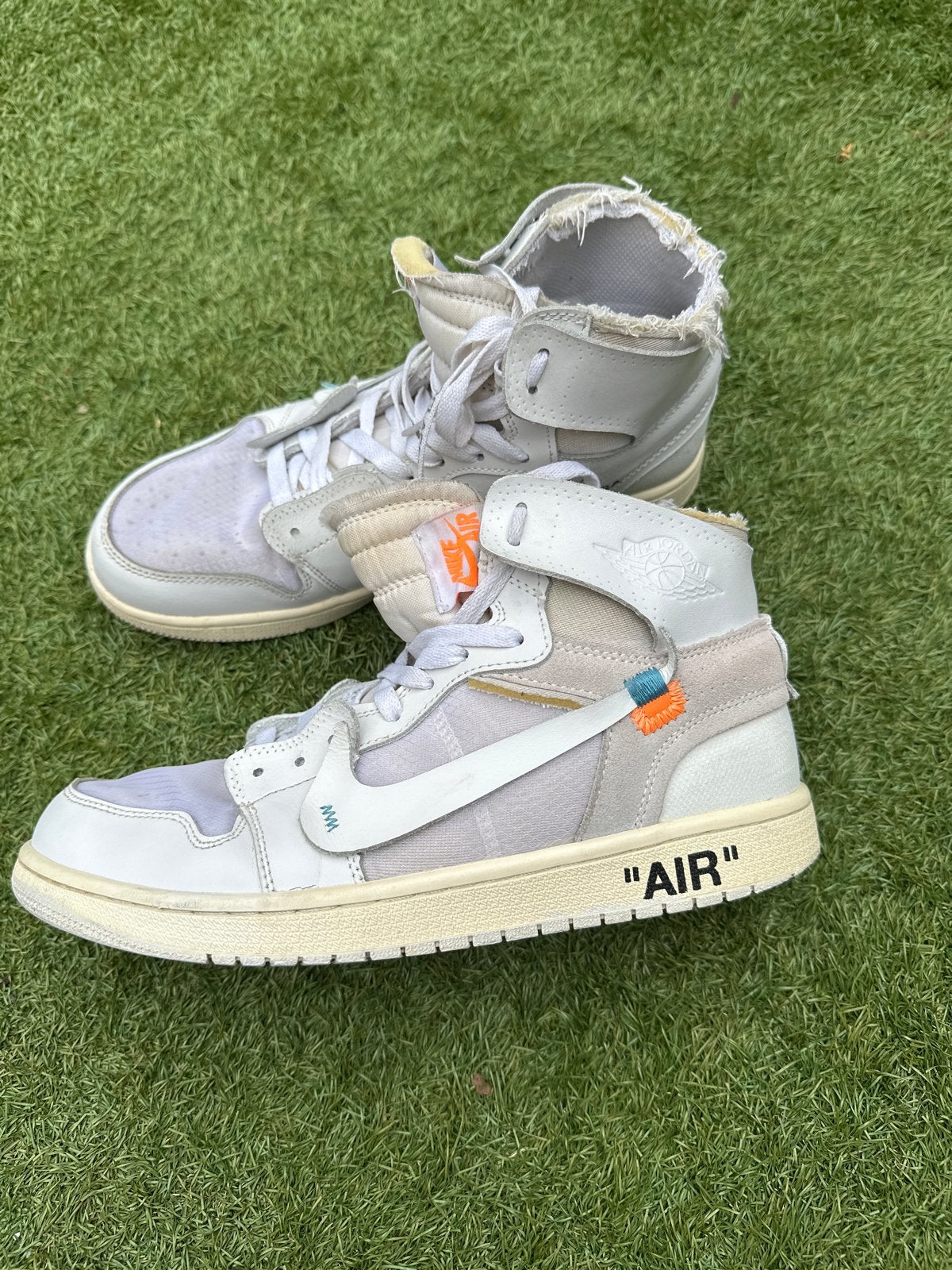 Nike Air Jordan 1 Retro High Off-White NRG White, Ophalen of Verzenden, Gedragen, Wit, Sneakers of Gympen