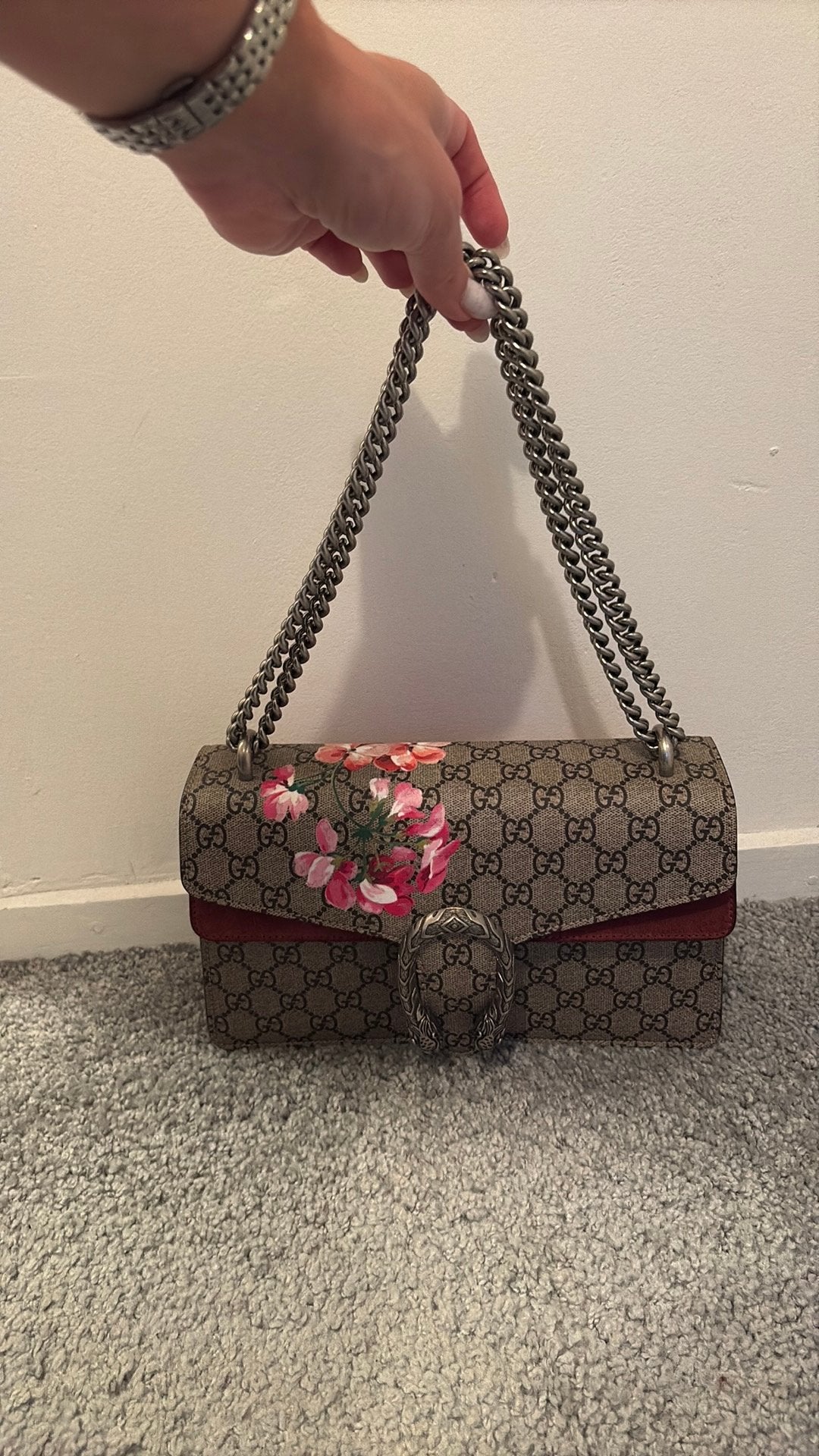 Gucci Dionysus Bloom bag, Ophalen, Zo goed als nieuw, Zwart, Handtas