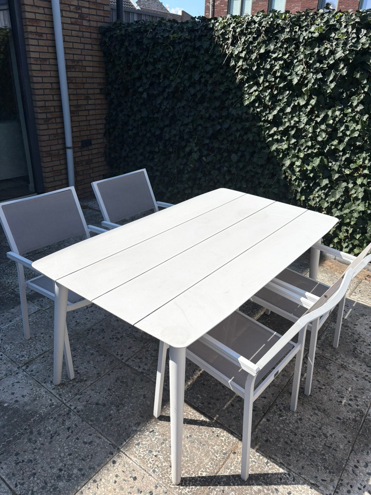 Tuinset (Kees Smit, Manifesto, Bellagio), Tuin en Terras, Tuinsets en Loungesets, Ophalen, 4 zitplaatsen, Gebruikt, Aluminium