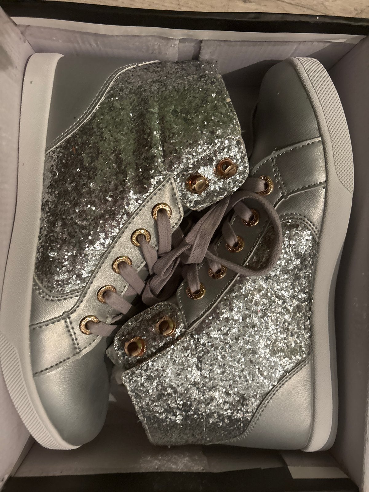 Zilveren glitter sneakers maat 38, Roberto Garino, Kleding | Dames, Schoenen, Ophalen of Verzenden, Nieuw, Grijs, Sneakers of Gympen