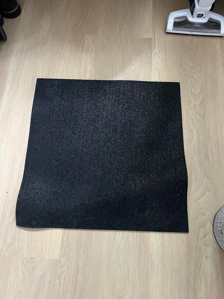 Zwarte rubberen trilmat voor wasmachine/drogerp, Ophalen, Zo goed als nieuw