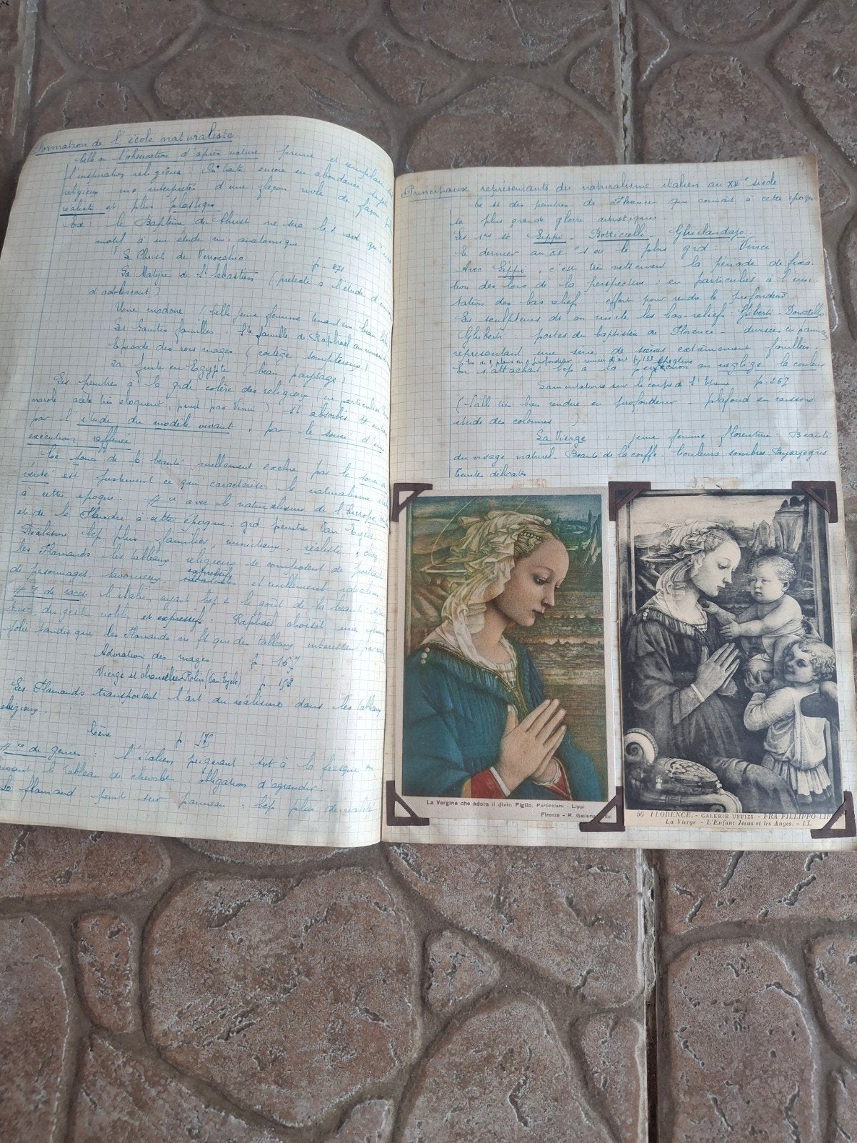 Oud Frans handgeschreven kunst- en religie schrift 1925, Boeken, Ophalen of Verzenden, Gelezen, Overige onderwerpen, Onbekend (student)