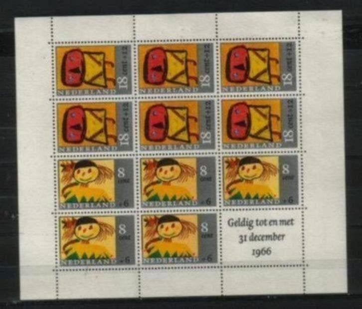 Nederland 854 postfris Eerste kinderzegel blok, Postzegels en Munten, Verzenden, Na 1940, Postfris