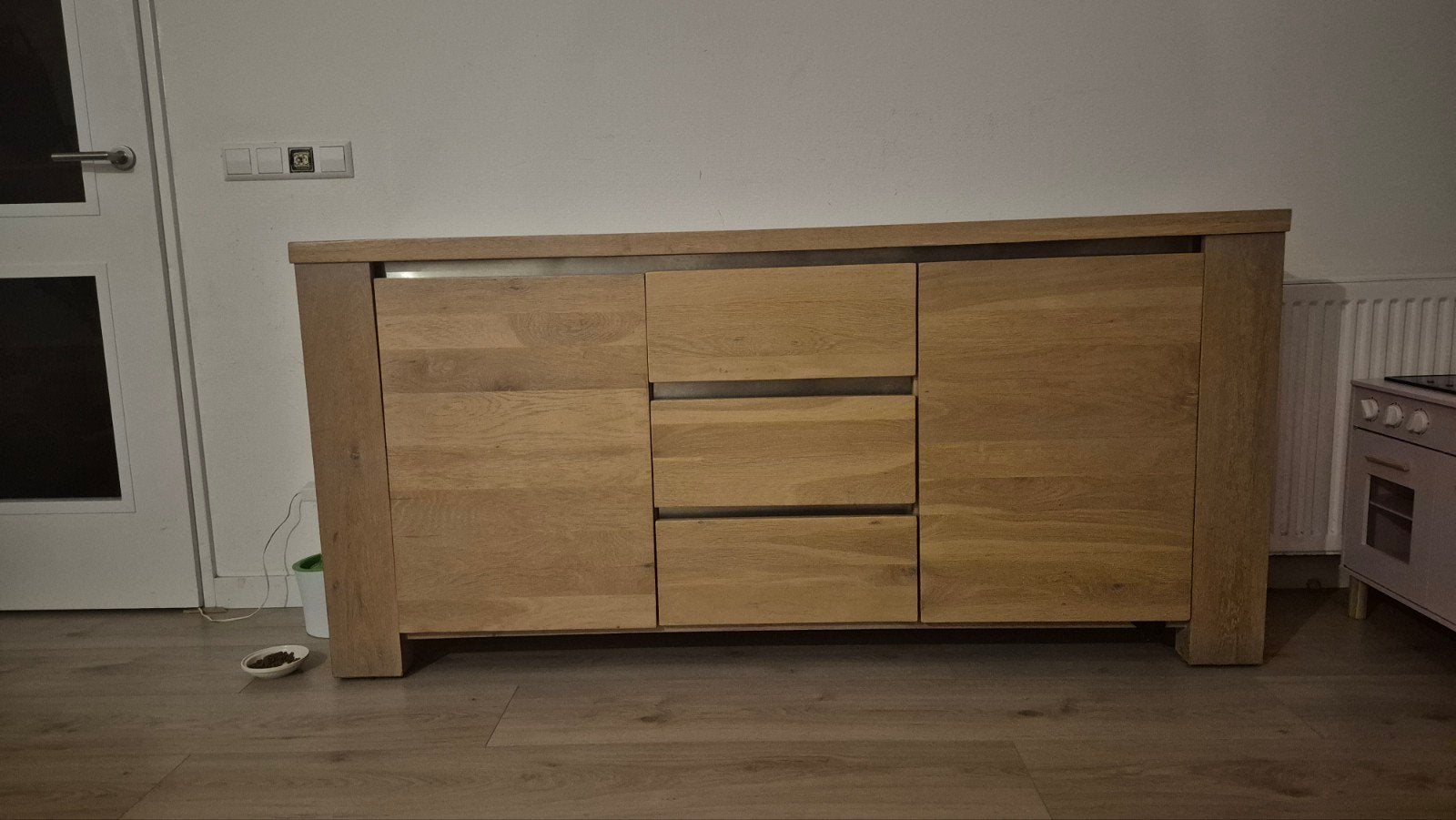 MOET WEG! Zwaar en stevig eiken dressoir, Ophalen, Gebruikt, 75 cm of meer, 150 tot 200 cm
