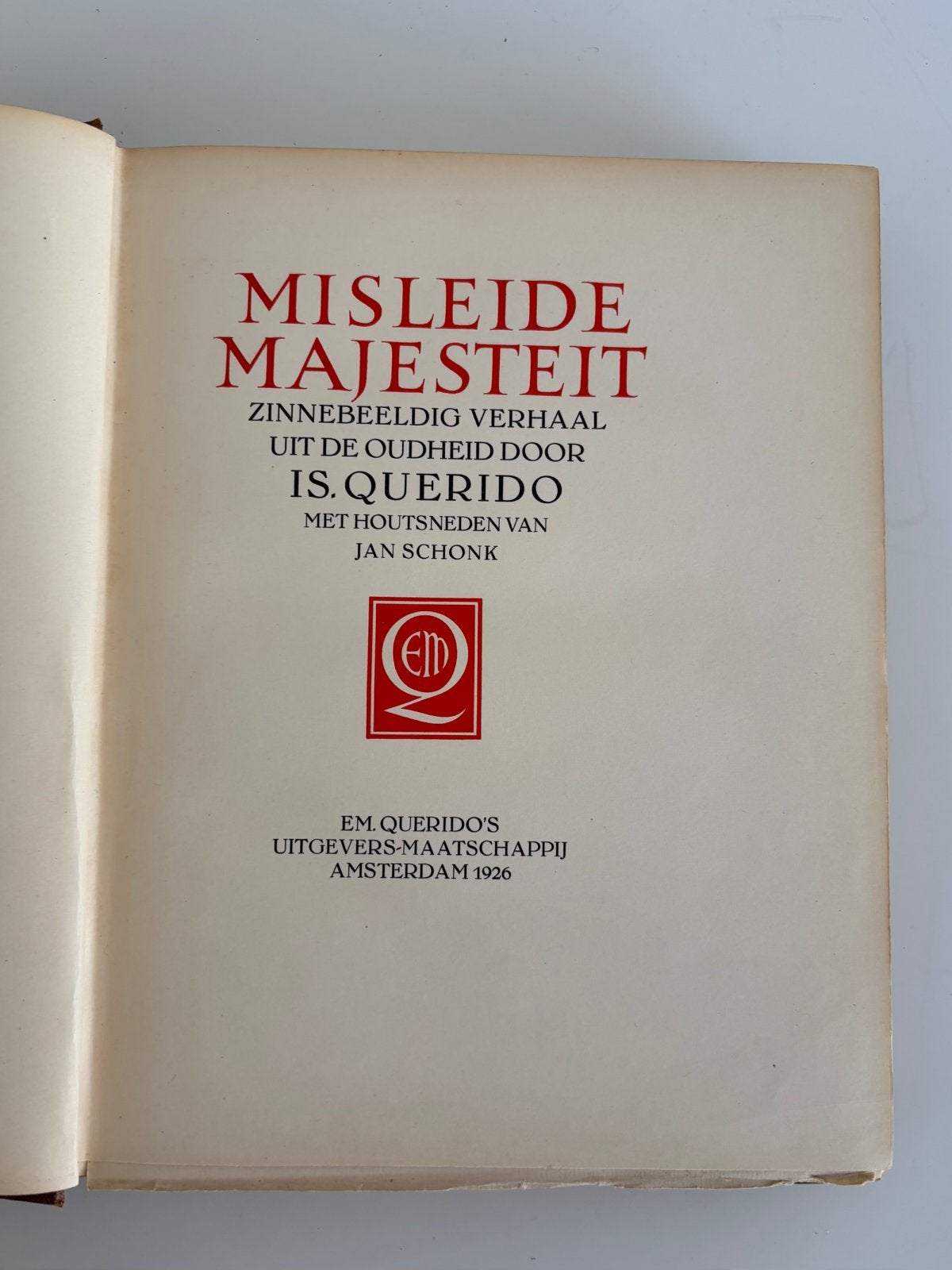 Misleide Majesteit, Is. Querido, 1926, Genummerde 1e druk, Ophalen of Verzenden