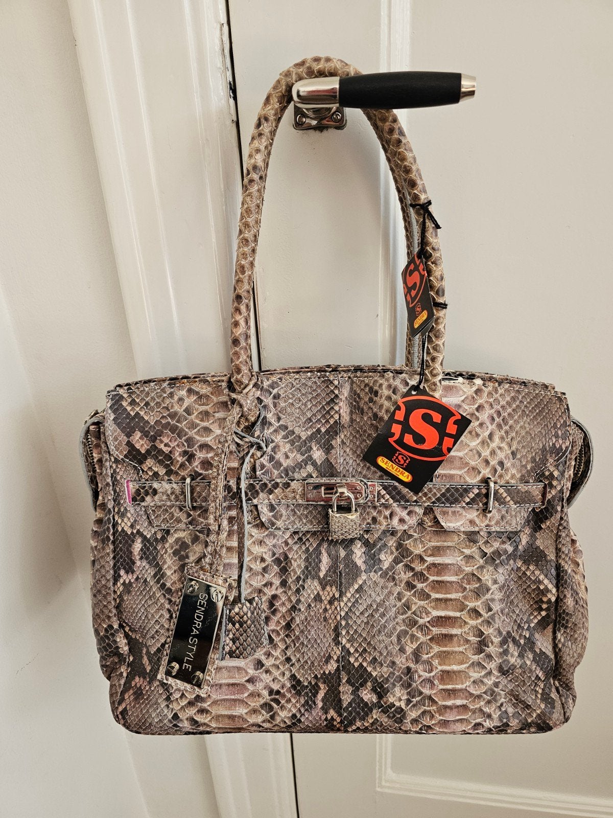 Nieuwe Sendra Python Leren Tas met Import Document, Sieraden, Tassen en Uiterlijk, Ophalen of Verzenden, Nieuw, Handtas