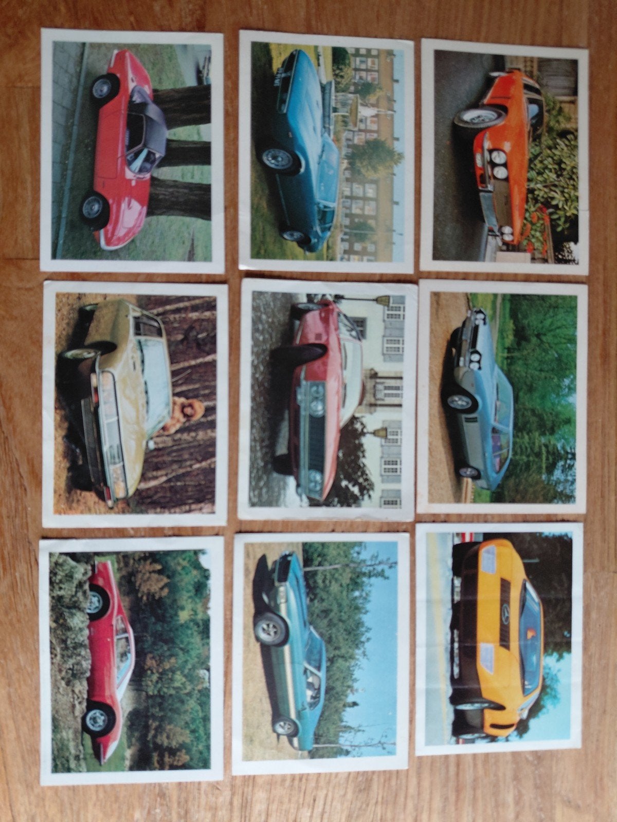 9 VS Autodrop autoplaatjes jaren '60 - Zeldzame verzameling, Ophalen of Verzenden, Auto's
