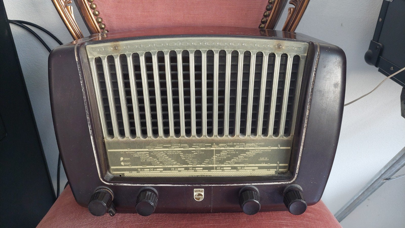 Vintage Philips Radio - Type BX 310 A/03, Ophalen, Gebruikt, Radio
