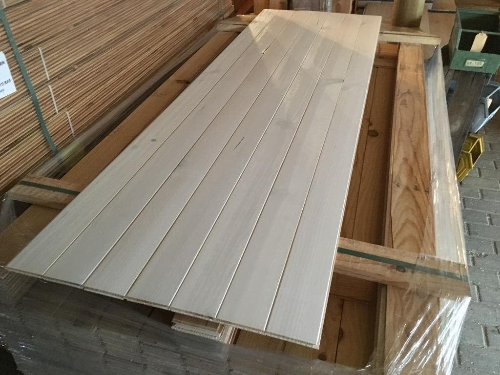 Grenen wand plafond planken wit gelakt 90mm breed AFGEPRIJSD, Ophalen of Verzenden, Nieuw