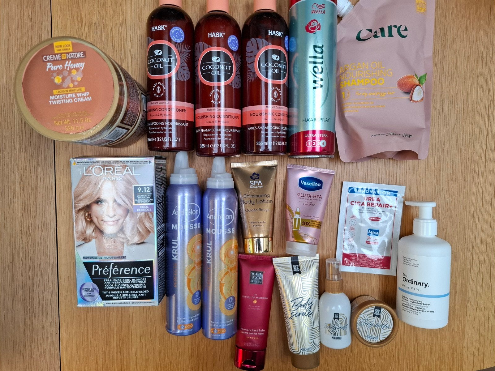 Groot Beauty & Haarverzorgingspakket (Hask, The Ordinary ed), Ophalen of Verzenden, Nieuw, Bodylotion, Crème of Olie