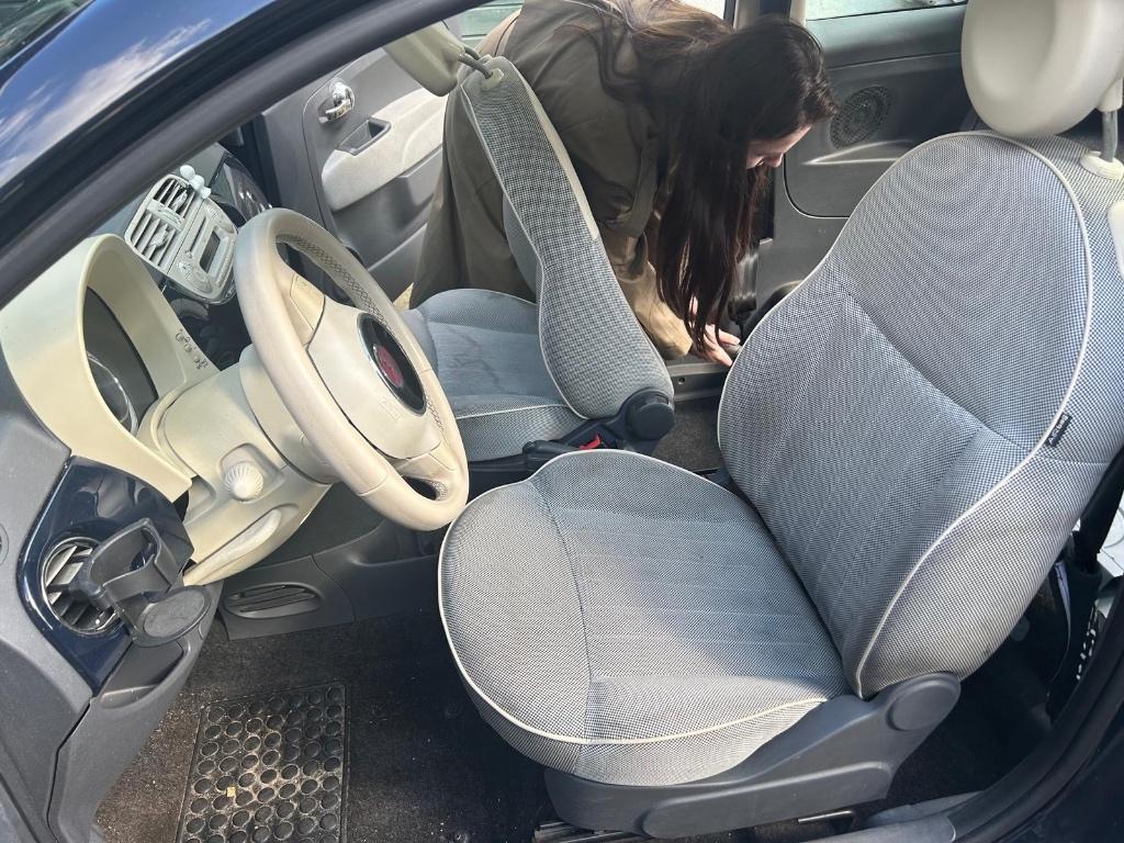 Fiat 500 stoelen zwart/wit geblokt, Ophalen, Gebruikt, Fiat