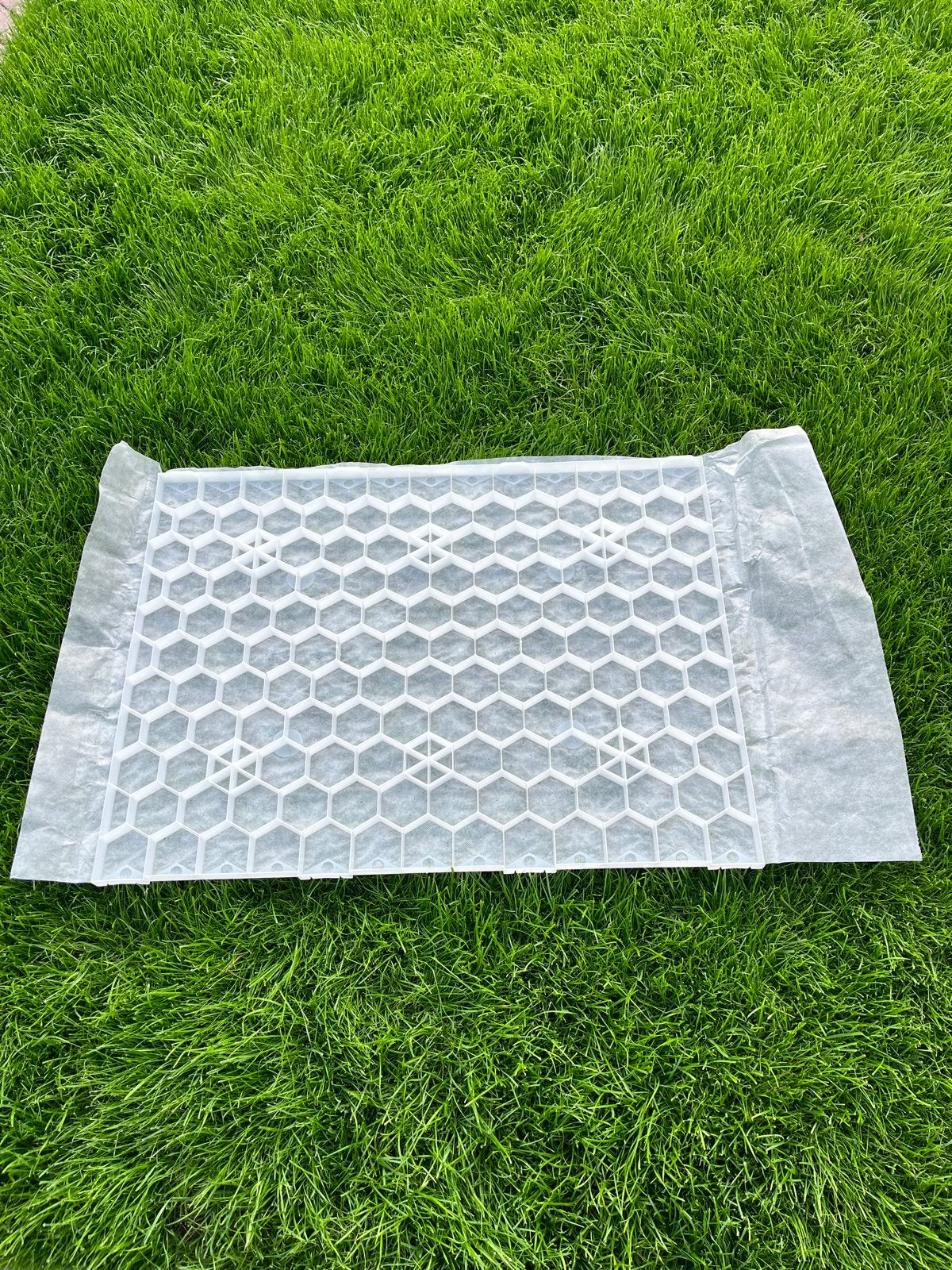 5x Grindmat met worteldoek HDPE wit 59x80x2,5 cm, Ophalen, Overige materialen, Wit, Nieuw