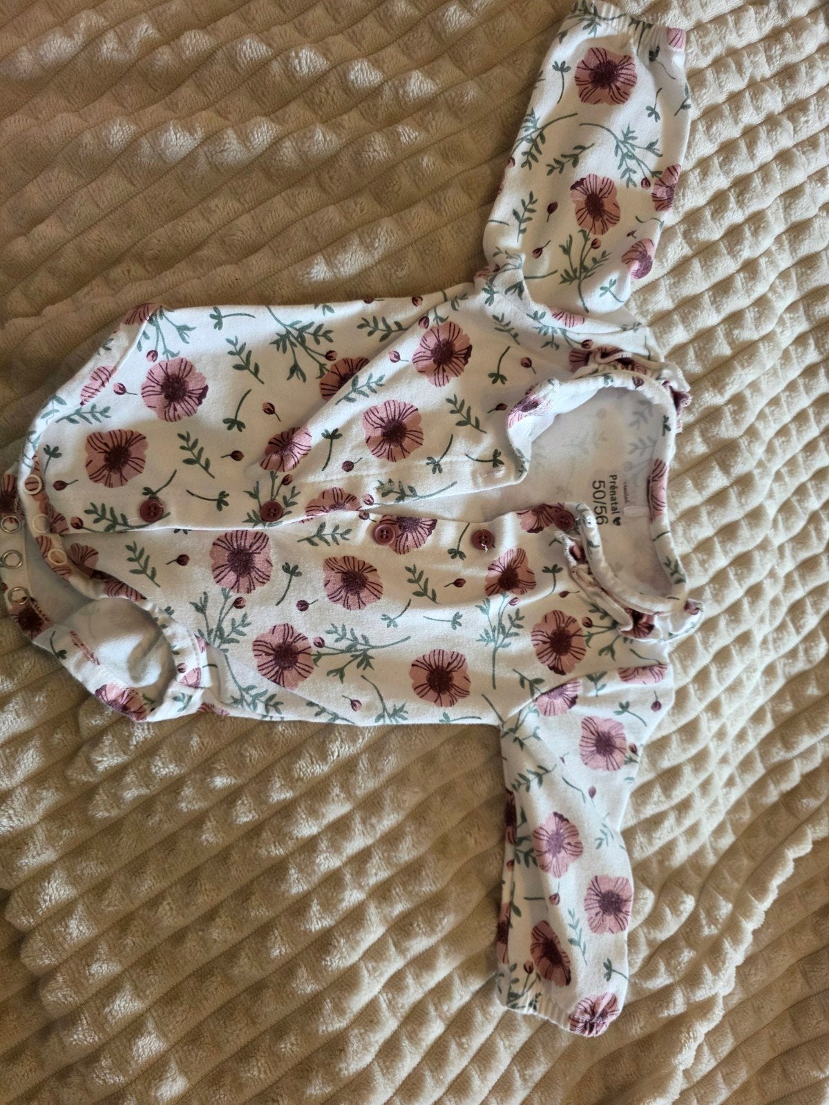 Prénatal Romper met bloemenprint, maat 50/56, Prénatal, Nacht- of Onderkleding, Meisje, Ophalen of Verzenden