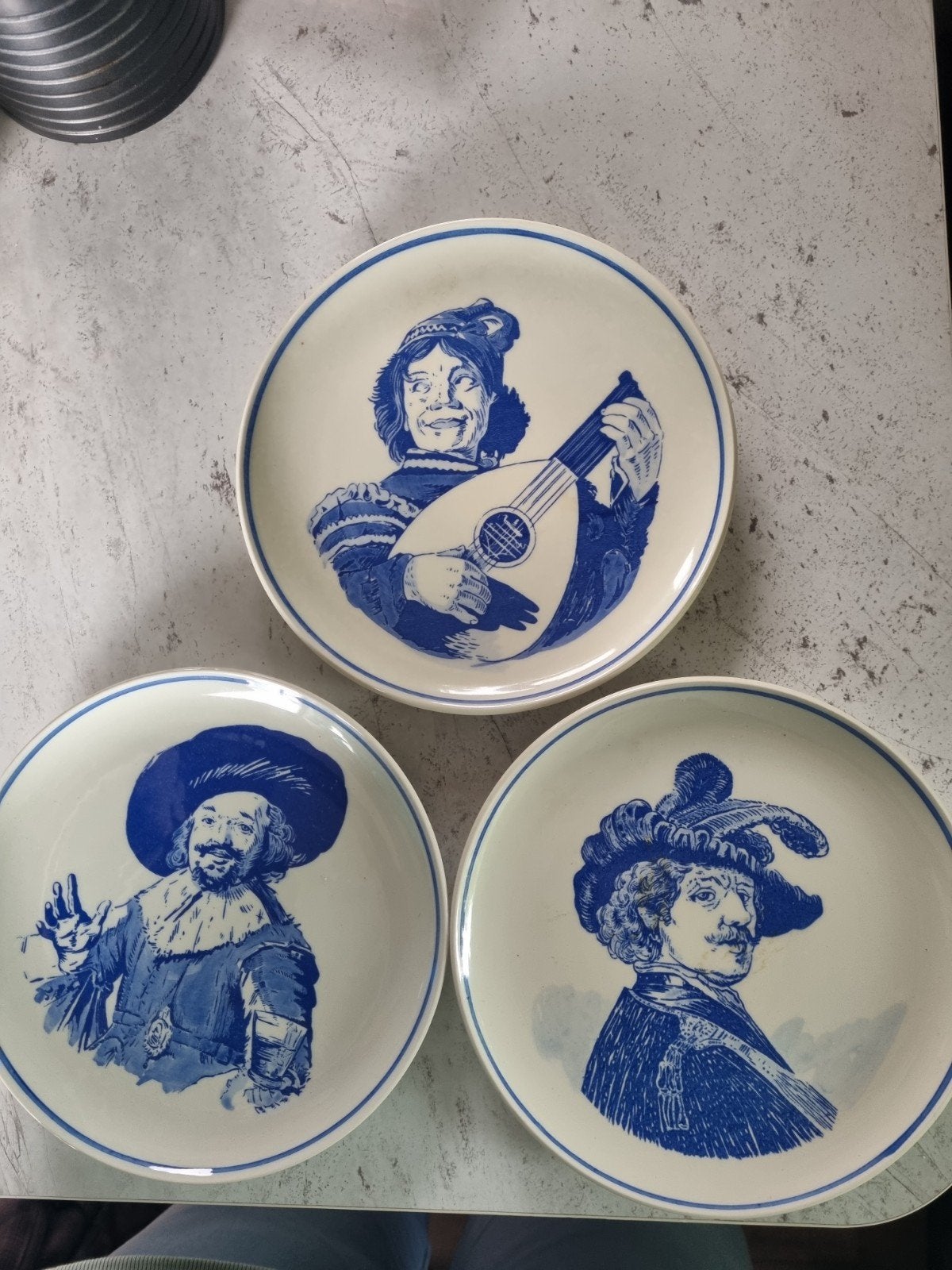 Delfts Blauwe Wandborden Gesigneerd P.d.J. - Royal G, Ophalen of Verzenden