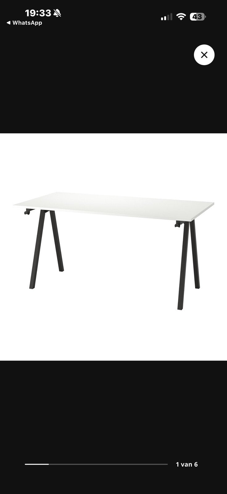 Bureau trotten ikea, Ophalen, Zo goed als nieuw
