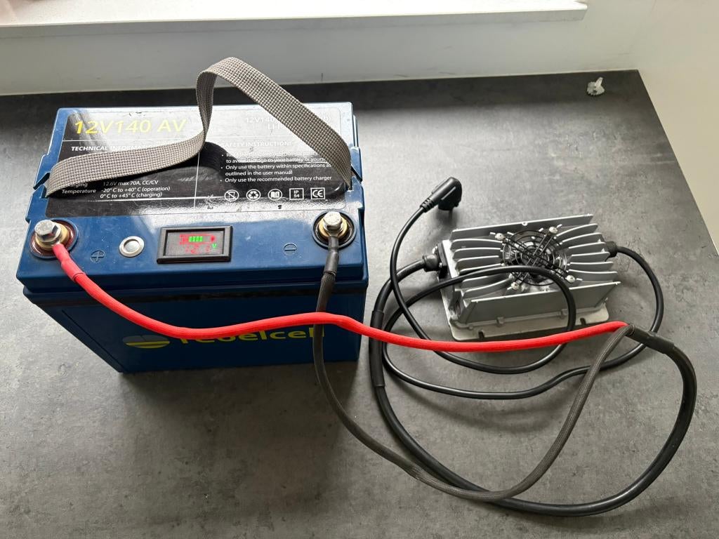 Rebelcell 12V 140A accu voor visboot / karperboot, Ophalen, Gebruikt, Overige typen