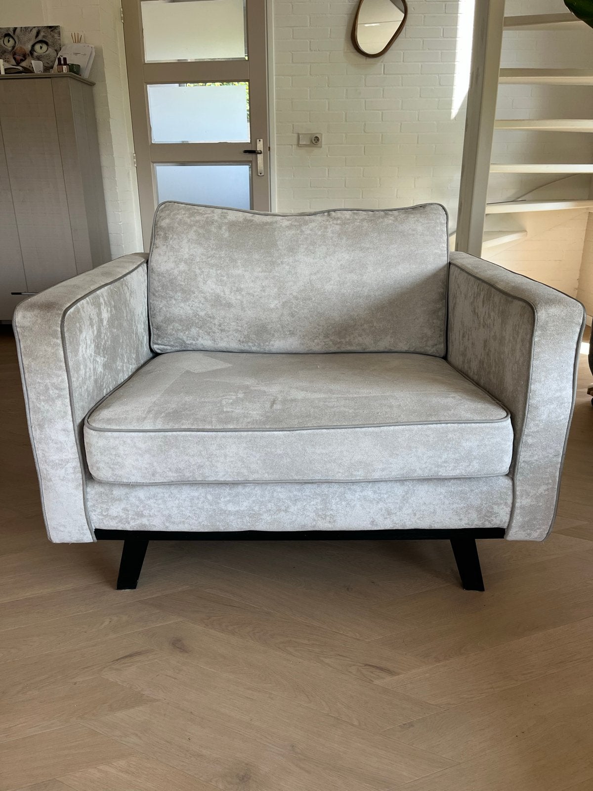 Loveseat, grijs van BePureHome, Huis en Inrichting, Fauteuils, Ophalen, Gebruikt, 75 tot 100 cm, 75 tot 100 cm