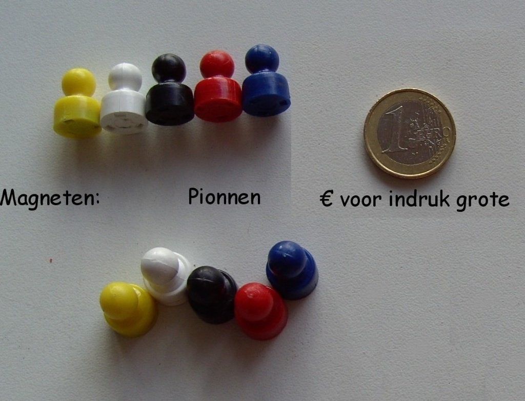 PLANBORD KRACHTIGE MAGNETEN PIONNEN 5 kleuren NIEUW, -, -, Nieuw, Ophalen of Verzenden