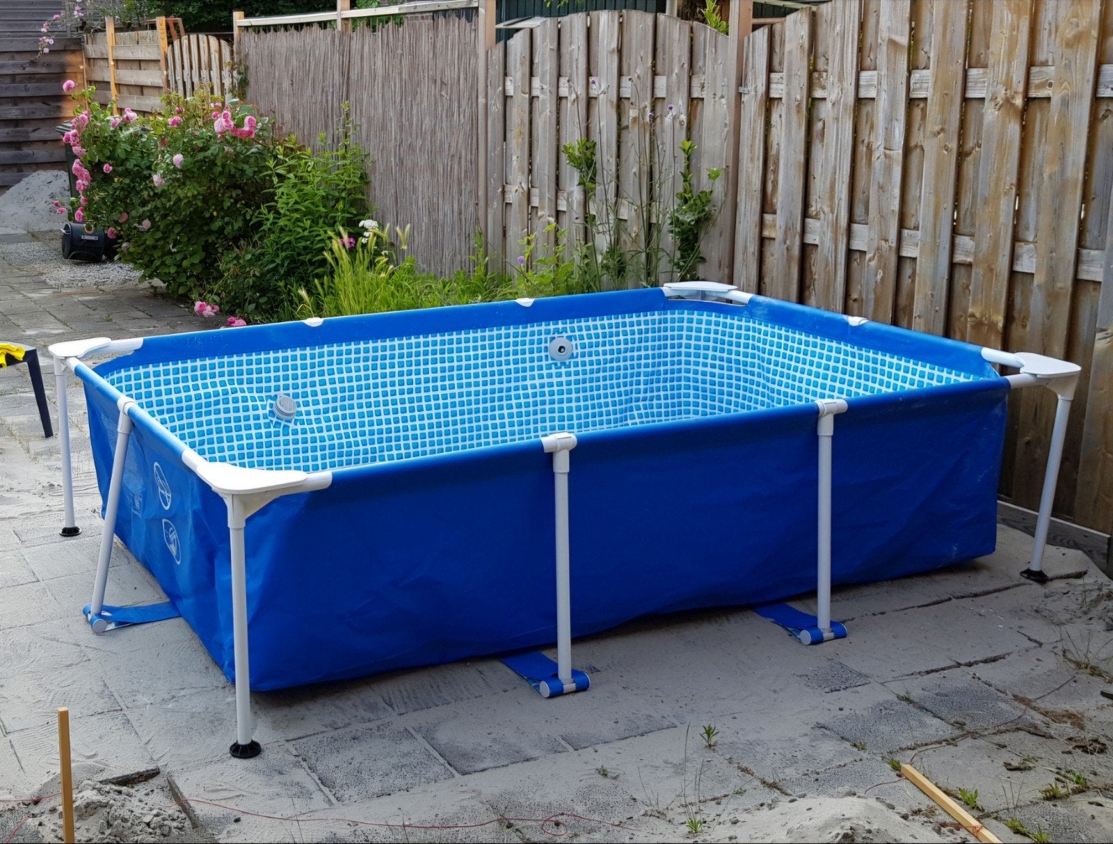Te huur - Groot zwembad met pomp en accesoires vanaf €40, Tuin en Terras, Minder dan 80 cm, Ophalen of Verzenden, Minder dan 200 cm