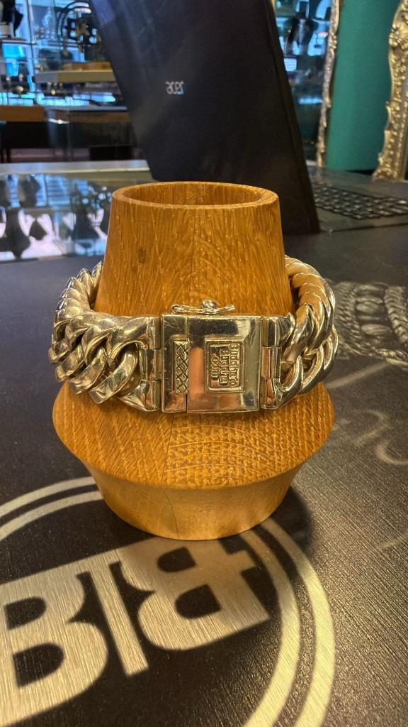 BUDDHA TO BUDDHA ARMBAND TYPE 080 F CHAIN BIG 21 CM € 399,95, Ophalen of Verzenden, Zo goed als nieuw, Zilver, Zilver