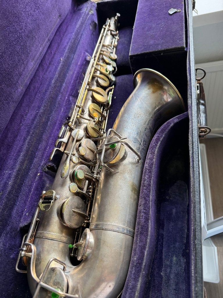 Buescher Tenor, Ophalen of Verzenden, Gebruikt, Tenor, Met koffer