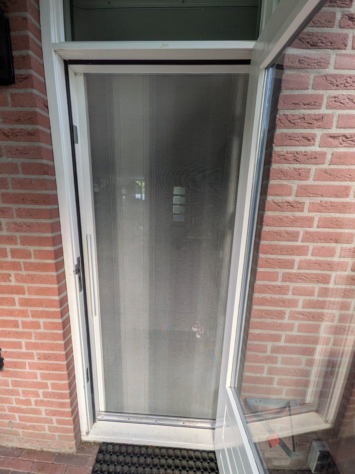 Hordeur voor buitendeur - wit, Doe-het-zelf en Verbouw, Deuren en Horren, Gebruikt, 80 tot 100 cm, Hordeur, Ophalen of Verzenden