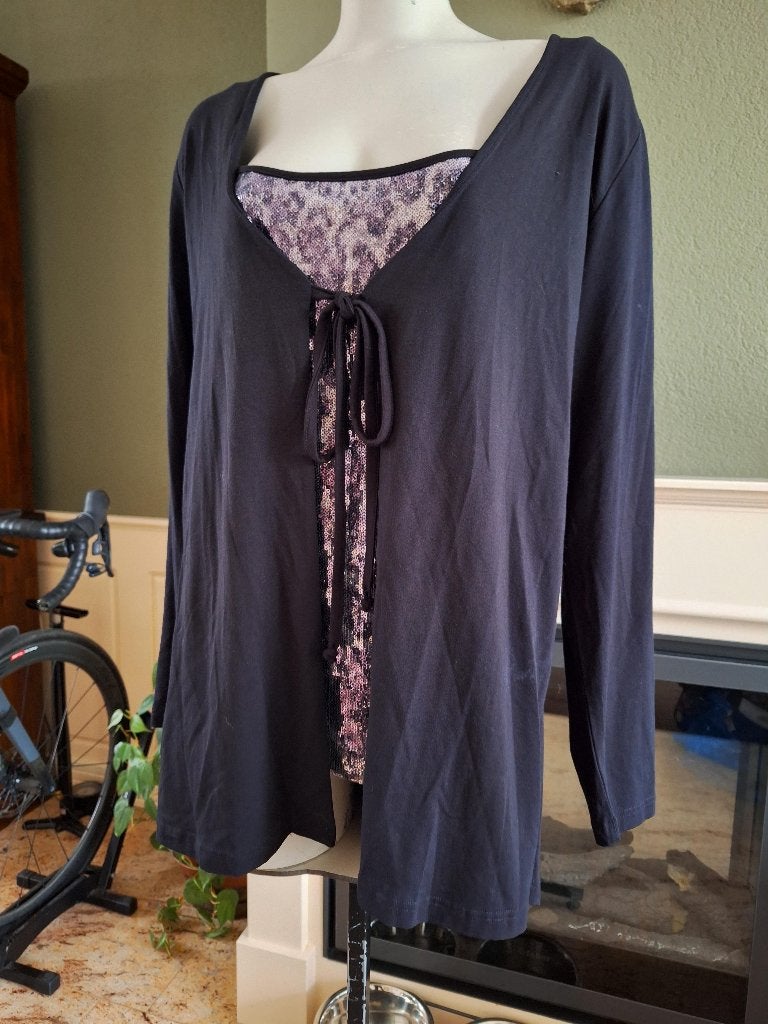 Yoek 2 in 1 top en vest M 44 46, Yoek, Verzenden, Zwart, Maat 46/48 (XL) of groter