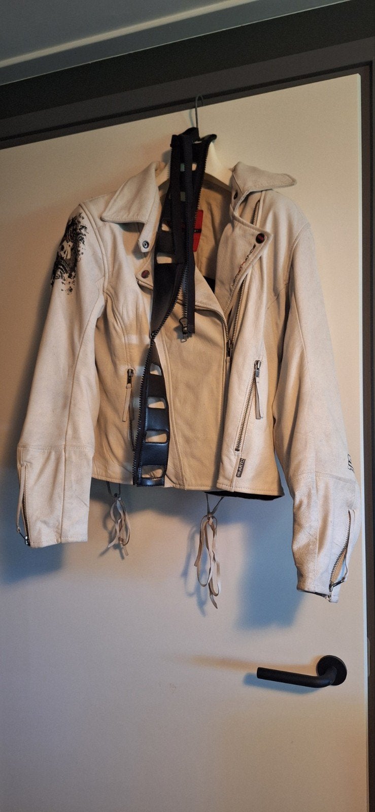 Lindstrands L/XL Dames Motorjas, Motoren, Jas | leer, Ophalen of Verzenden, Lindstrands, Dames