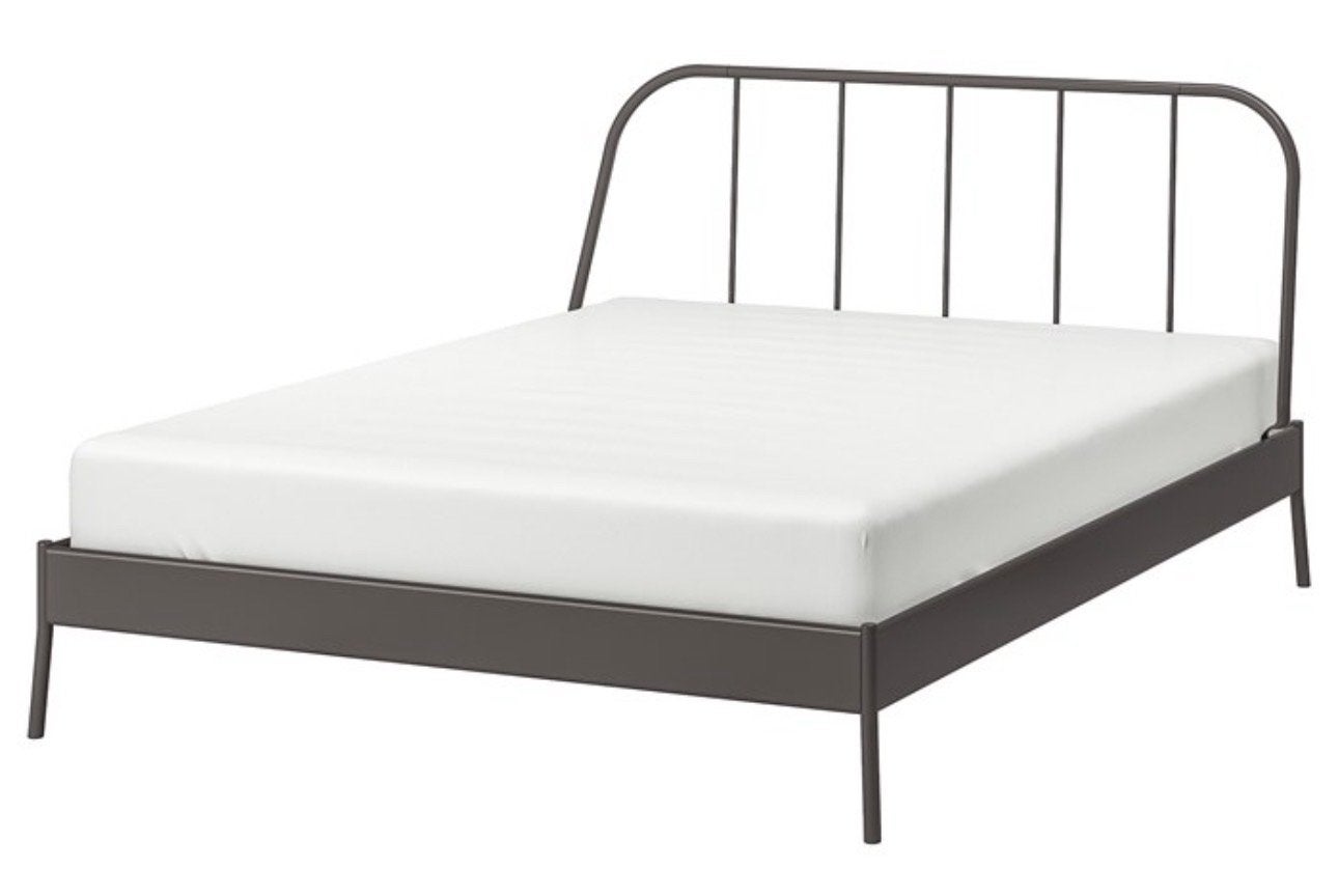 Ikea Koperdall metalen bed 160x210, Huis en Inrichting, Slaapkamer | Bedden, Ophalen, Gebruikt, Overige kleuren, Tweepersoons