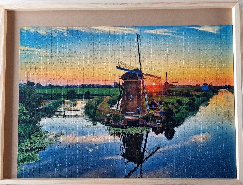 p. PUZZELTIJD puzzel KINDERDIJK - 1000 stukjes, Ophalen of Verzenden, 500 t/m 1500 stukjes, Zo goed als nieuw, Legpuzzel