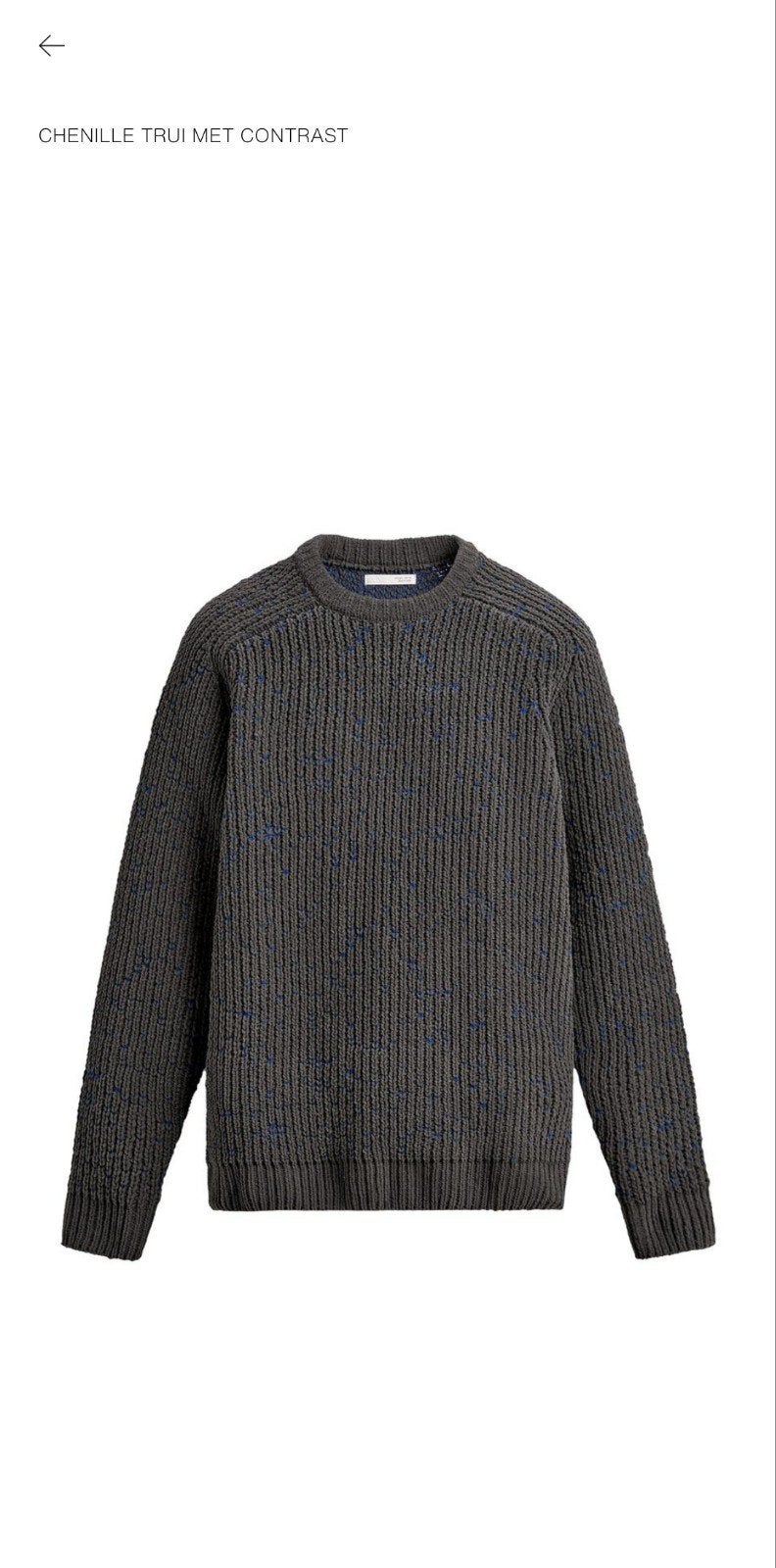 Chenille Trui Met Contrast, Maat 52/54 (L), Zara, Nieuw, Ophalen of Verzenden