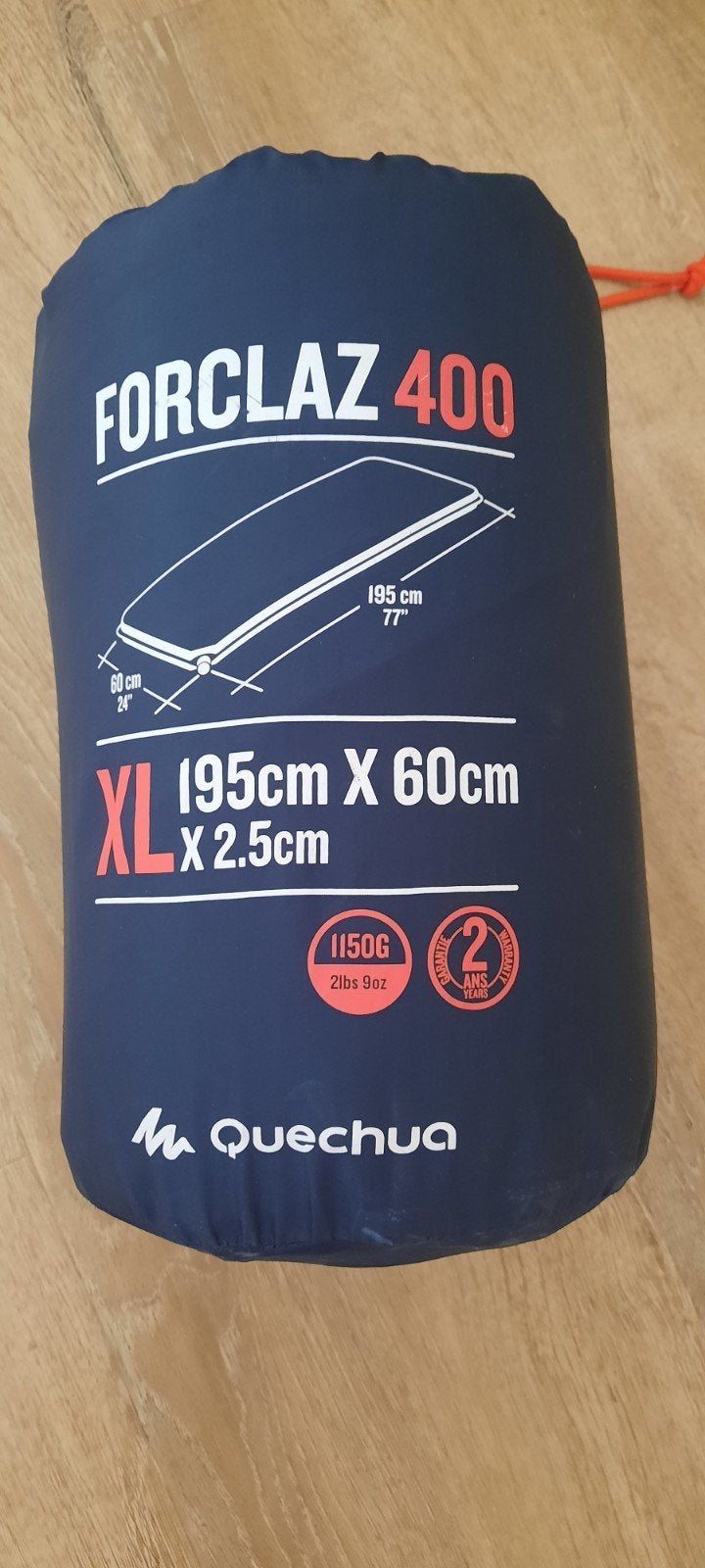 Zelfopblaasbare slaapmat, Quechua Forclaz 400 XL, 1 persoons, Ophalen, Gebruikt