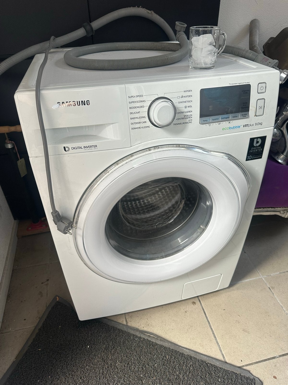 Samsung EcoBubble VRTplus 9.0kg Wasmachine, 1200 tot 1600 toeren, Gebruikt, 8 tot 10 kg, Ophalen of Verzenden