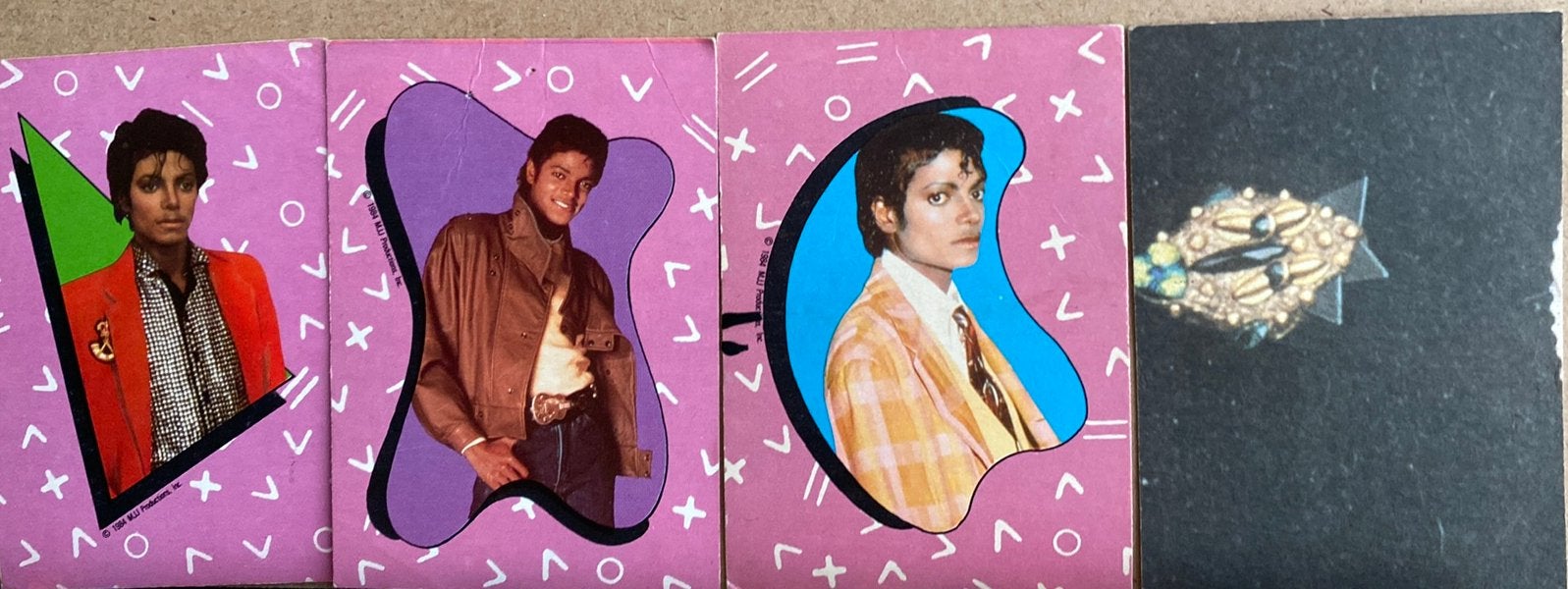 Verzamel/ruilplaatjes Michael Jackson, 1984, Ophalen of Verzenden, Foto of Kaart