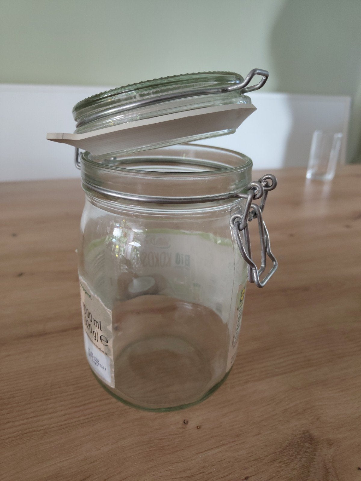 Glazen Weckpot 1 Liter met Beugelsluiting, Huis en Inrichting, Ophalen of Verzenden, Nieuw, Glas