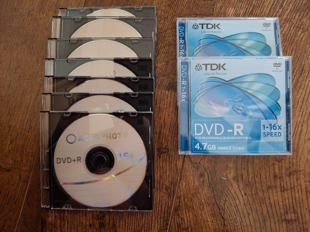 DVD - R 4,7 GB 120 minuten - NIEUW - 9 stuks, Ophalen of Verzenden, Nieuw, Dvd, Agfaphoto en TDK