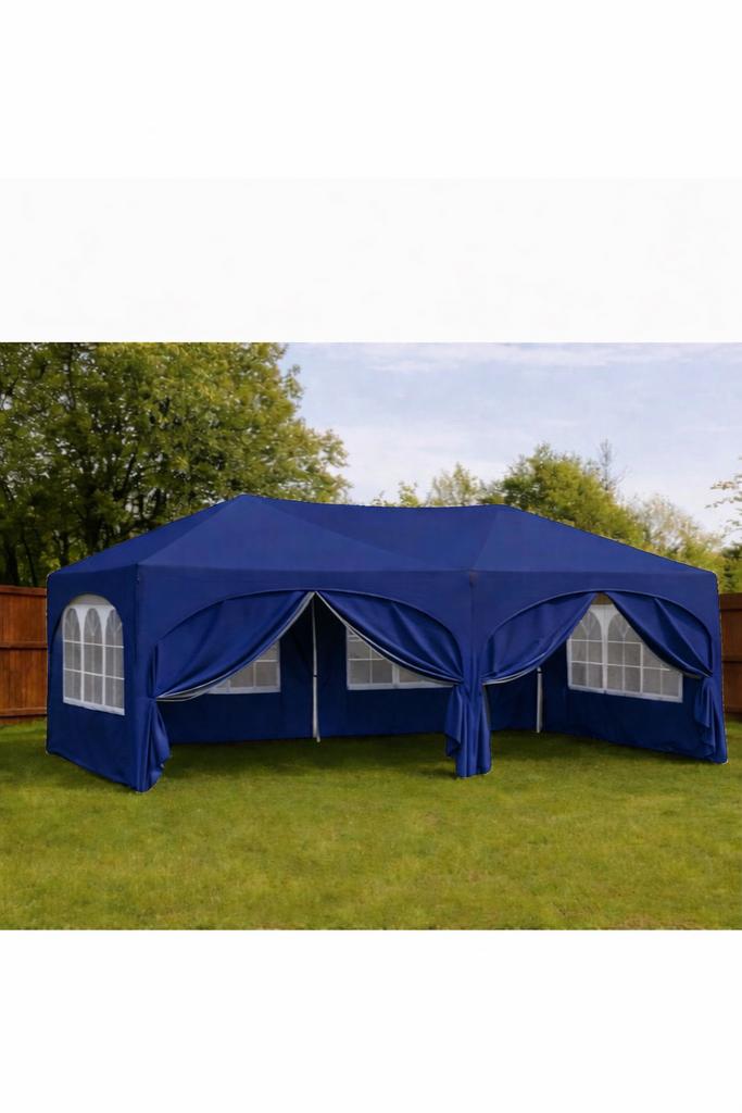 Easy up partytent 6x3 blauw, Ophalen of Verzenden, Nieuw, Minder dan 5 meter