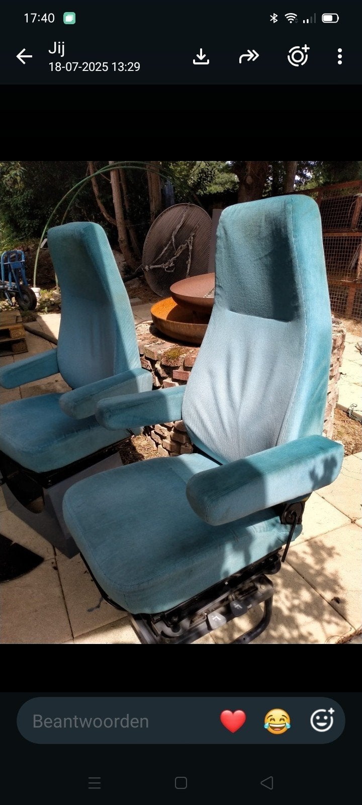 camperstoelen set draaibaar, Caravans en Kamperen, Ophalen, Gebruikt