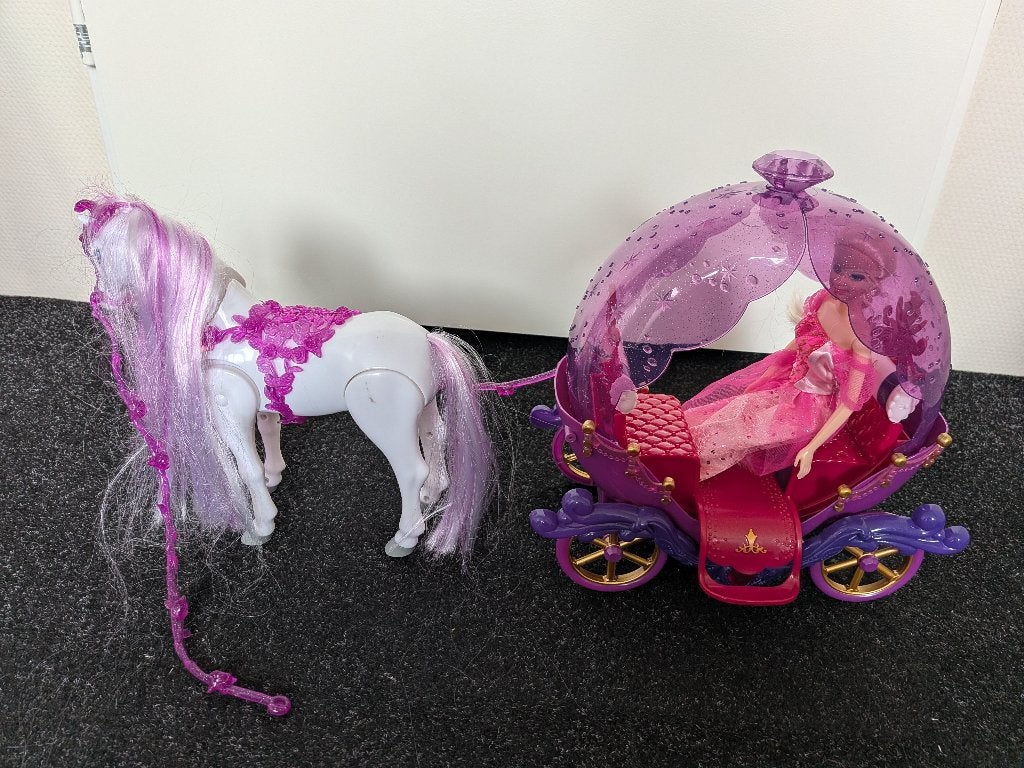 Prinses met koets en lopend paard, Ophalen of Verzenden, Gebruikt, Overige typen