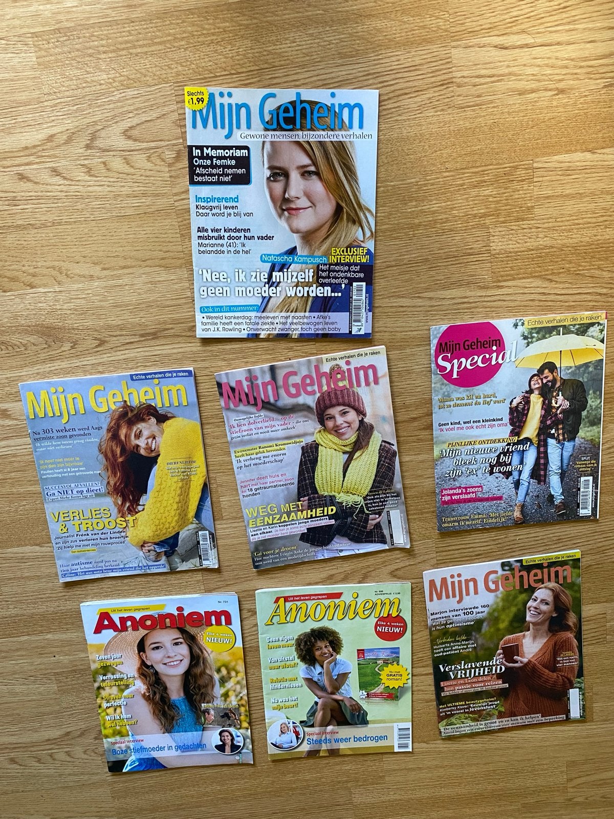 Tijdschriften Mijn Geheim en Anoniem - Diverse edities, Boeken, Ophalen of Verzenden, Gelezen, Overige typen