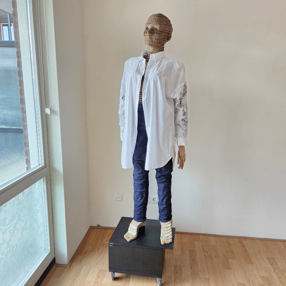 ZGAN katoenen witte Didi blouse S met geborduurde mouwen, Kleding | Dames, Wit, Didi, Ophalen of Verzenden, Zo goed als nieuw