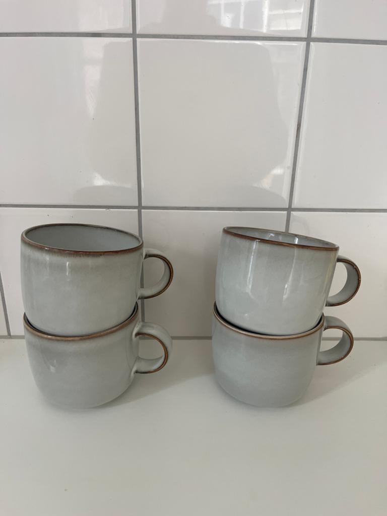 Gladelig Ikea theekoppen - Set van 4, Keramiek, Ophalen of Verzenden, Zo goed als nieuw, Effen