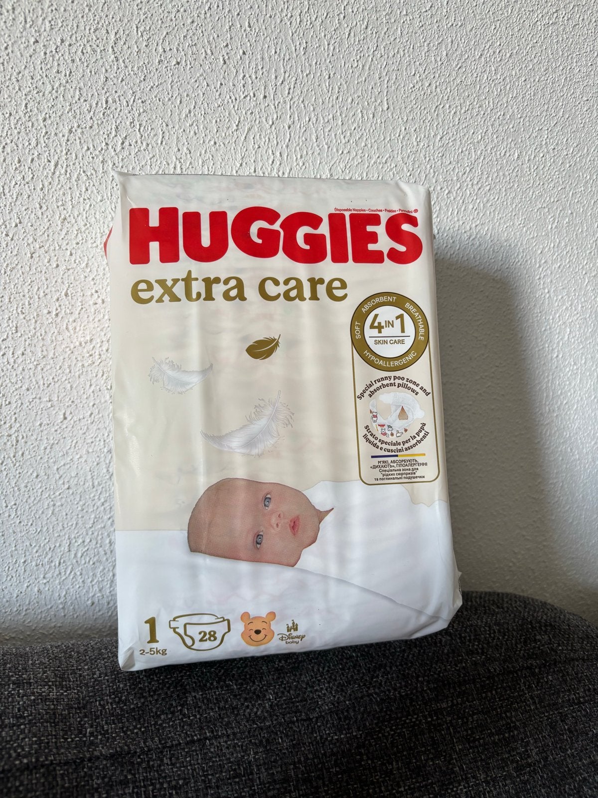 Huggies Extra Care Luiers Maat 1 (2-5kg) - 28 stuks, Ophalen of Verzenden, Nieuw