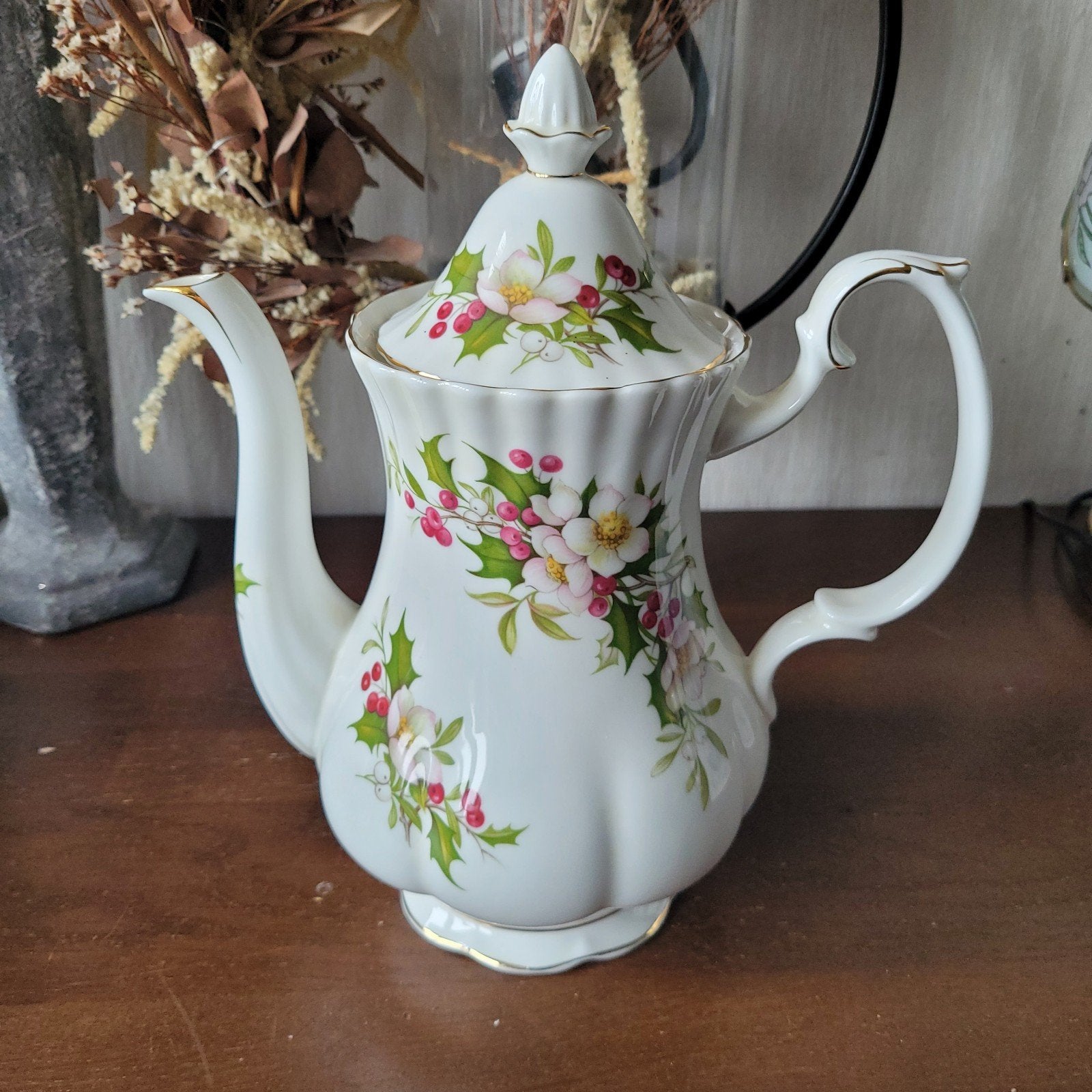 royal albert winter garden de grote koffiepot, Ophalen of Verzenden