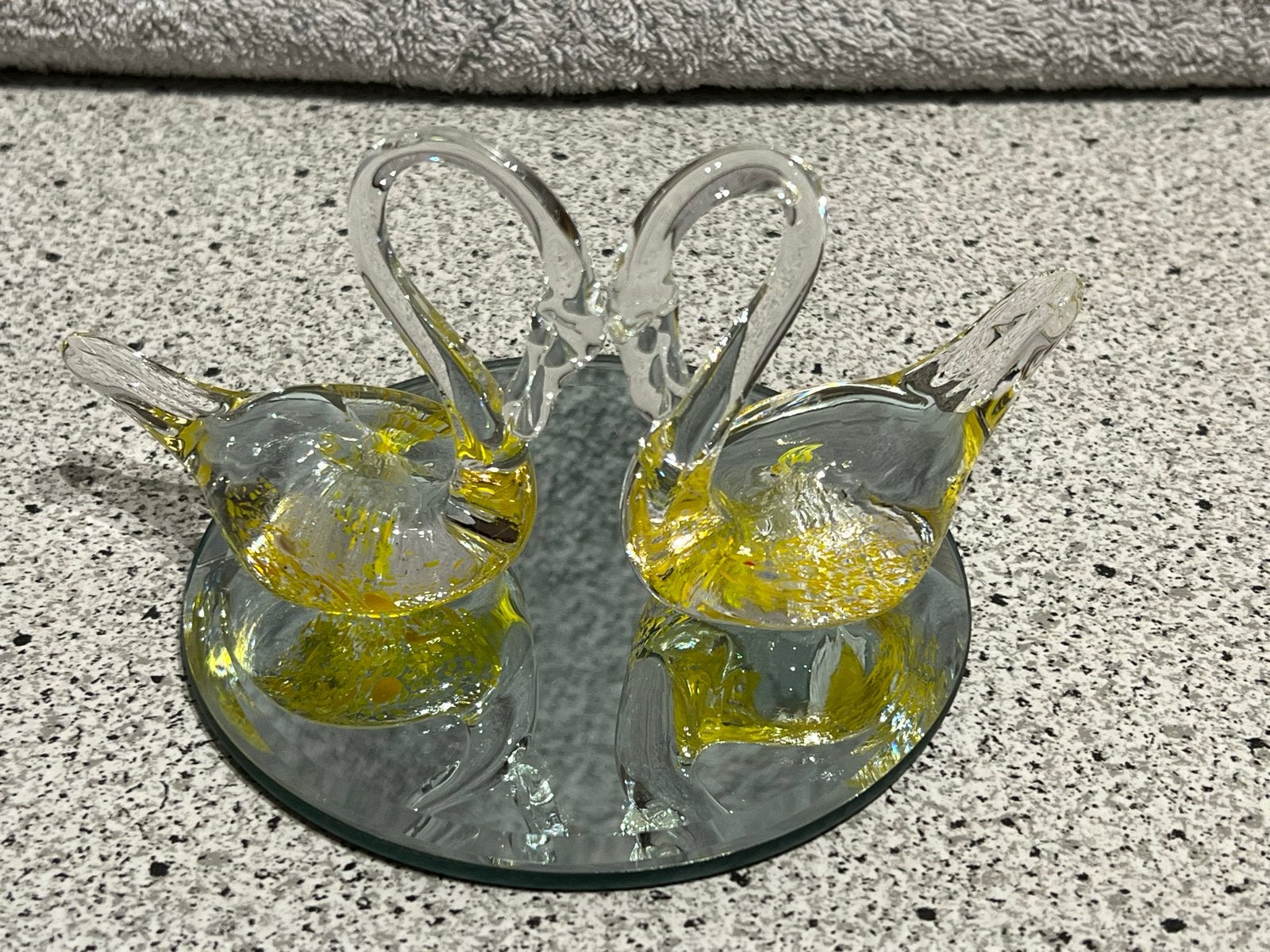 Origineel Murano Glazen Zwanen Koppel – Handgemaakt Venetië, Ophalen of Verzenden