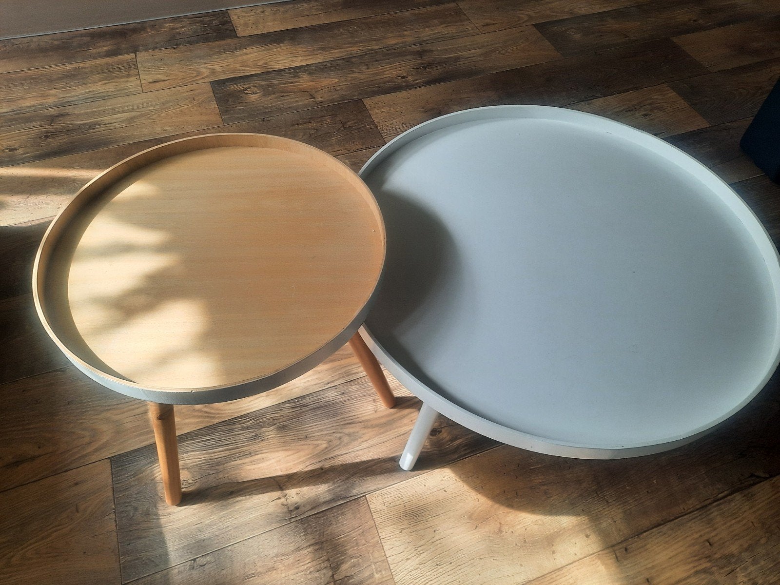 2 ronde tafeltjes, Huis en Inrichting, Ophalen, Zo goed als nieuw, Rond