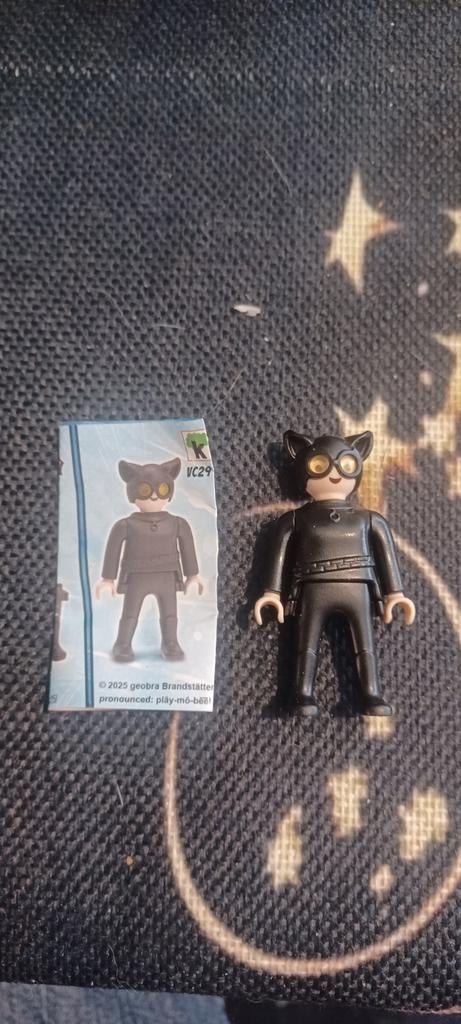 Playmobil Poppetje - Zwarte Kattenvrouw / Catwoman, Verzamelen, Verrassingseieren, Ophalen of Verzenden, Gebruikt