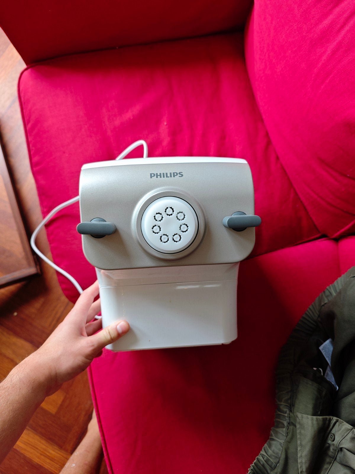 Philips HR2355/12 automatische pastamaker z.g.a.n., 4 liter of meer, Ophalen, Zo goed als nieuw, 3 snelheden of meer