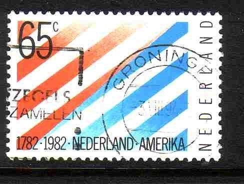 Nederland 1982 1267 Nl-USA 65c, Gest Groningen, Postzegels en Munten, Postzegels | Nederland, Ophalen of Verzenden, Na 1940, Gestempeld