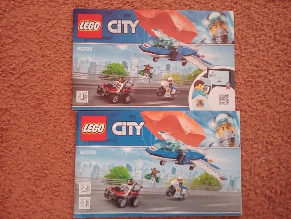 Lego City 60208 Luchtpolitie parachute-arrestatie, City, Lego, Ophalen of Verzenden, Zo goed als nieuw